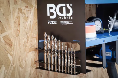 BGS technic Policový úložný regál | pre akumulátorové elektrické náradie (70332)