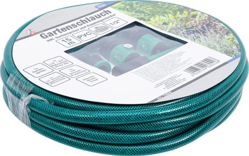 BGS DIY Hadica na vodu | PVC | s vodnou striekacou pištoľou a rýchlospojkami | 15 m | 6 ks. (70906)