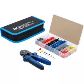   BGS technic Krimpovacie kliešte pre káblové dutinky 0,25-10 mm² | so súpravou káblových dutinek 0,5-10 mm² (BGS 71000)