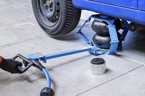 BGS technic Pneumatický balónový zdvihák | mobilný | max. 410 mm | 2000 kg (71009)