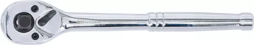 BGS DIY Račňový kľúč | plná oceľ | jemné ozubenie | 3-v-1 | 6,3 mm (1/4") / 10 mm (3/8") / 12,5 mm (1/2") (71015)
