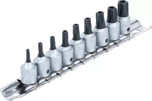 BGS technic Sada objímok bitov | 6,3 mm (1/4") pohon | TS-Star odolný voči neoprávnenej manipulácii (pre Torx Plus) | 9 ks. (71020)