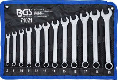 BGS technic Sada kľúčov očko-vidlica | 8 - 19 mm | 12-dielna (BGS 71021)