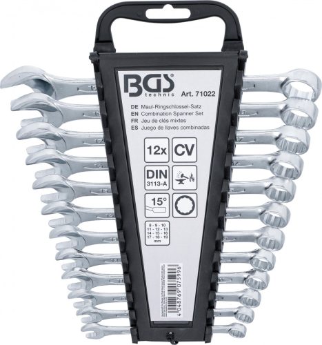 BGS technic Sada kľúčov očko-vidlica | 8 - 19 mm | 12-dielna (BGS 71022)