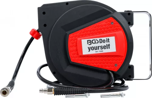 BGS DIY Pneumatická hadica s navíjačkou | automatická | 10 m + 1,5 m (BGS 71055)