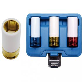   BGS technic Súprava nárazových hlavíc s ochranou | 12.5 mm (1/2") uchytenie | 17 / 19 / 21 mm | 3 ks (BGS 7200)