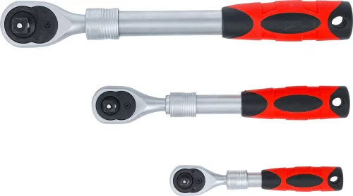 BGS DIY Sada prepínacích rační | teleskopické | 6,3 mm (1/4") - 10 mm (3/8") - 12,5 mm (1/2") | 3-dielna (BGS 72113)