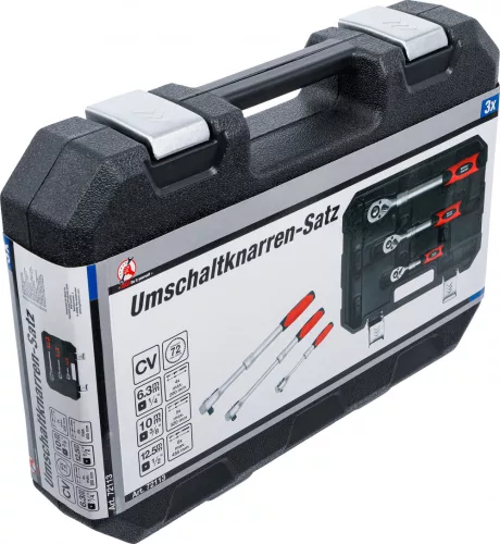 BGS DIY Sada prepínacích rační | teleskopické | 6,3 mm (1/4") - 10 mm (3/8") - 12,5 mm (1/2") | 3-dielna (BGS 72113)