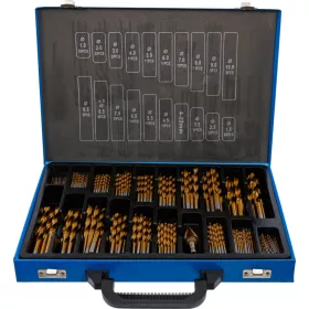   BGS technic Súprava vrtákov so stupňovitým vrtákom | HSS | titánovo nitridované | 1 – 10 mm | 231 dielov (72130)