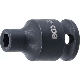   BGS technic Vložka rázového objímkového kľúča, šesťhran | pohon 6,3 mm (1/4"), vnútorný štvorhran | SW 4 mm (7284)