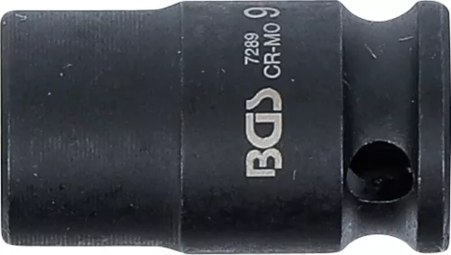 BGS technic Nárazová objímka, Hexagon | 6,3 mm (1/4") pohon | 9 mm (7289)