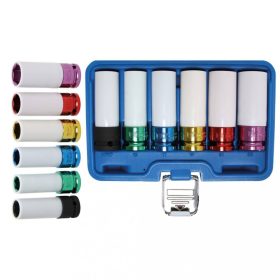   BGS technic Súprava nárazových hlavíc s ochranou | 12.5 mm (1/2") uchytenie | 6 ks (BGS 7307)