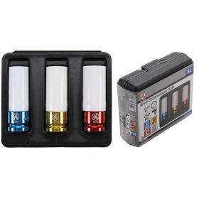   BGS DIY Súprava silných nástrčných hlavíc | 12,5 mm (1/2") | 17 / 19 / 21 mm | 3 ks (BGS 7310)