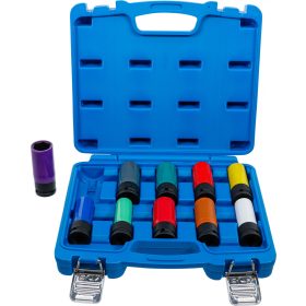   BGS technic Sada nástrčných hlavíc | 12,5 mm (1/2") | 15 - 24 mm a špeciálne skrutky pre kolesá | 10-dielna (BGS 7311)