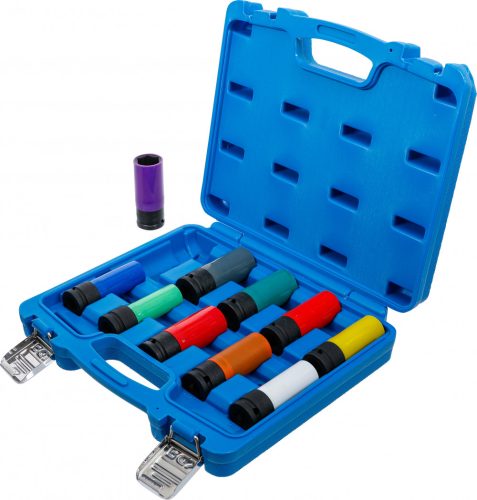 BGS technic Sada nástrčných hlavíc | 12,5 mm (1/2") | 15 - 24 mm a špeciálne skrutky pre kolesá | 10-dielna (BGS 7311)