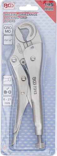 BGS technic Špeciálne samosvorné kliešte | zaoblený tvar | 175 mm | 6 - 21 mm (BGS 7313)