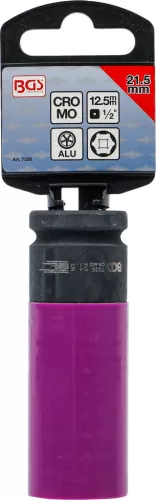 BGS technic hlavica pre pneumatický uťahovák 12,5 mm (1/2″), 21,5 mm (7326)