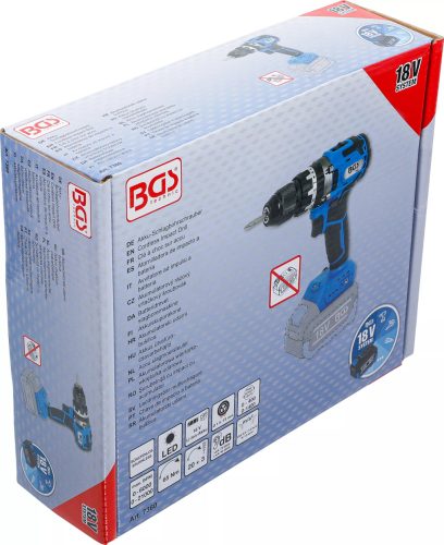 BGS technic Akumulátorová príklepová vŕtačka | bezkartáčový | 65 Nm | 18 V | bez  batérie (7360)