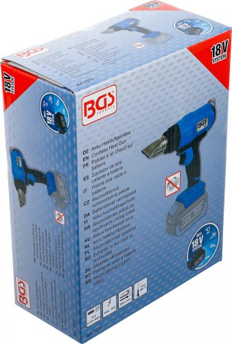 BGS technic Akumulátorová teplovzdušná pištoľ | 18 V | bez batérie (7372)