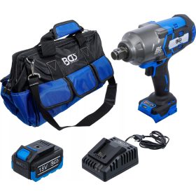   BGS technic Sada akumulátorových rázových uťahovákov | bezkartáčový | 1200 Nm | 18 V | s nabíjateľnou batériou a rýchlonabíjačkou (7391)