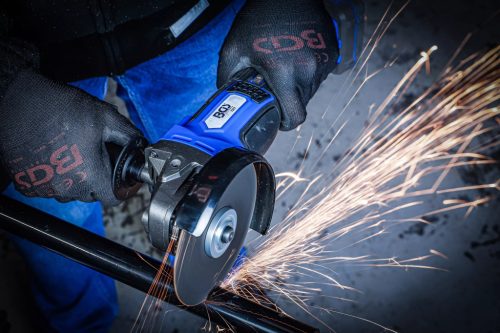 BGS technic Sada akumulátorových uhlových brúsok | bezkartáčový | 18 V | s nabíjateľnou batériou a rýchlonabíjačkou (7396)