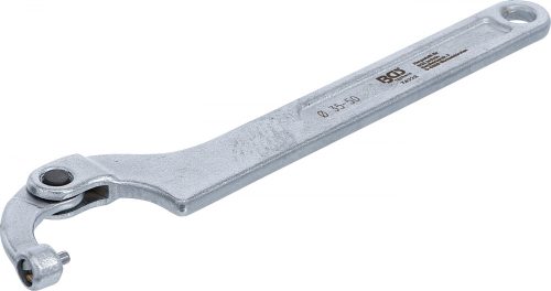 BGS technic Kĺbový hákový kľúč s čapom | 35 - 50 mm (BGS 74228)