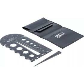   BGS technic Šablóna na meranie závitu a závitu | Metrické | M3 - M20, 0,5 - 13,00 mm (74247)