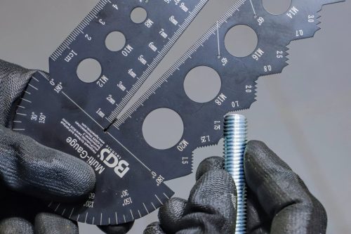 BGS technic Šablóna na meranie závitu a závitu | Metrické | M3 - M20, 0,5 - 13,00 mm (74247)