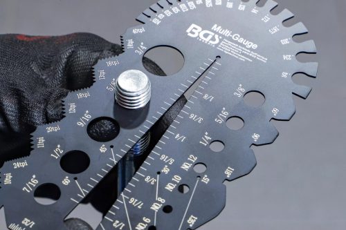 BGS technic Šablóna na meranie závitu a závitu | Veľkosti v palcoch | 1/4 - 2" (74248)