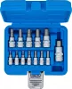 BGS technic Sada objímok bitov | 6,3 mm (1/4) / 10 mm (3/8") / 12,5 mm (1/2") Pohon | Vnútorný šesťhran 2 - 14 mm | 13 ks. (74257)