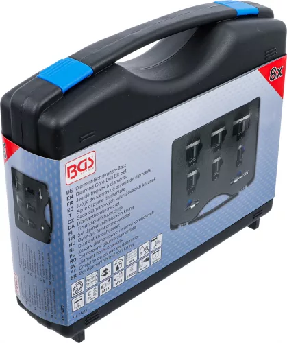 BGS technic Sada diamantových korunkových vrtákov, 20 - 68 mm, 8 kusov (BGS 74275)