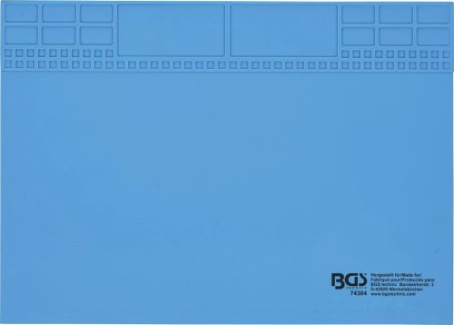 BGS technic Silikónová pracovná podložka | magnetické | 350 x 245 x 3 mm (74304)