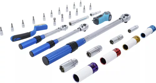 BGS technic  Sada momentových kľúčov | Vonkajší štvorhran 6,3 mm (1/4"), 10 mm (3/8"), 12,5 mm (1/2") | 31 ks.  (74305)