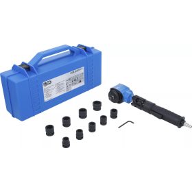   BGS technic Pneumatický rázový uťahovák | sada uhlových a rázových objímok | 12,5 mm (1/2") | 650 Nm | 10 ks. (74348)