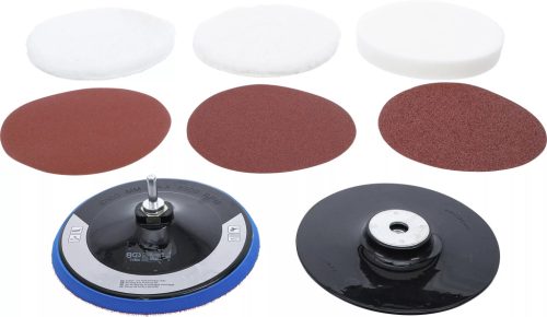 BGS technic Súprava na brúsenie a leštenie | Ø 180 mm | 8 ks. (74380)