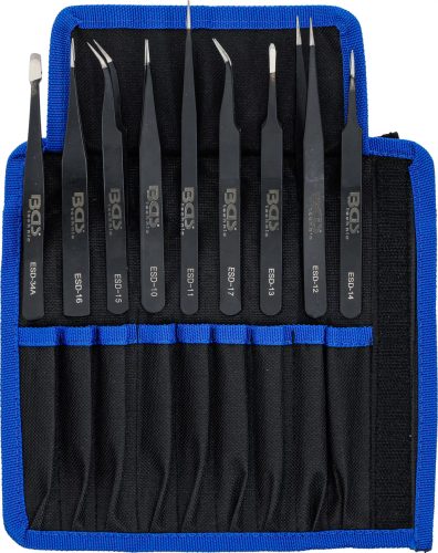 BGS technic Sada pinzety z nehrdzavejúcej ocele | 9 ks. (74413)