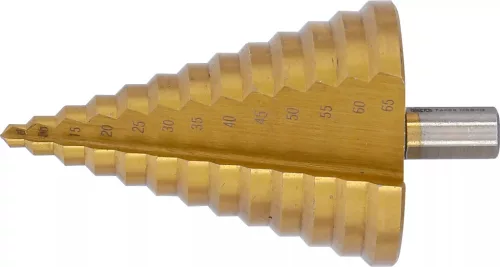 BGS technic Kroková vŕtačka | nitridovaný titán | Ø 6 - 65 mm (74433)