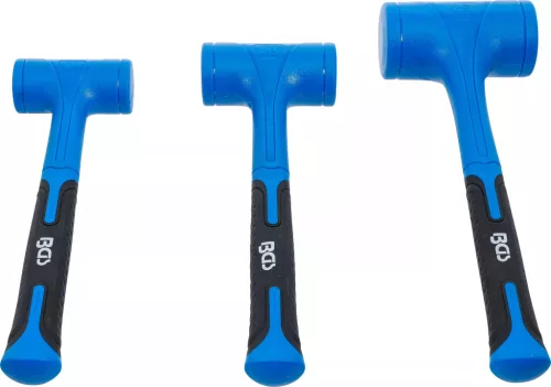 BGS technic Sada kladiva s mŕtvym úderom | Mäkká hlava | Ø 47 / 55 / 65 mm | 450 / 765 / 1275 g | 3 ks. (74442)