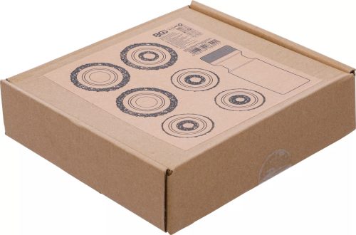 BGS technic Zásobník na náradie 1/6: Súprava brúsok nábojov kolies | pre závrtné skrutky a skrutky s maticou kolies | 7 ks. (74449)