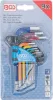 BGS technic Sada kľúčov typu L | Viacfarebné | krátky | vnútorný šesťhran, vnútorný šesťhran s guľovou hlavou 1,5 - 10 mm | 9 ks. (74451)