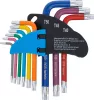 BGS technic Sada kľúčov typu L | Viacfarebné | krátky | T-Star (pre Torx) T10 - T50 | 9 ks. (74457)
