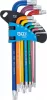 BGS technic Sada kľúčov typu L | Viacfarebné | T-Star (pre Torx) T10 - T50 | 9 ks. (74458)