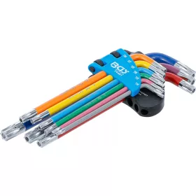   BGS technic Sada kľúčov typu L | Viacfarebné | T-Star odolný voči neoprávnenej manipulácii (pre Torx) T10 - T50 | 9 ks. (74461)
