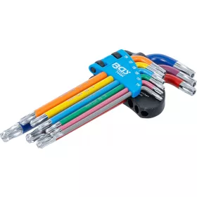   BGS technic Sada kľúčov typu L | Viacfarebné | T-Star odolný voči manipulácii (pre Torx) s guľovou hlavou T10 - T50 | 9 ks. (74464)