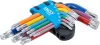 BGS technic Sada kľúčov typu L | Viacfarebné | krátky | T-Star (pre Torx) s guľovou hlavou T10 - T50 | 9 ks. (74466)