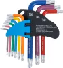 BGS technic Sada kľúčov typu L | Viacfarebné | krátky | T-Star (pre Torx) s guľovou hlavou T10 - T50 | 9 ks. (74466)