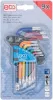 BGS technic Sada kľúčov typu L | Viacfarebné | krátky | T-Star (pre Torx) s guľovou hlavou T10 - T50 | 9 ks. (74466)