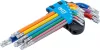BGS technic Sada kľúčov typu L | Viacfarebné | T-Star (pre Torx) s guľovou hlavou T10 - T50 | 9 ks. (74467)