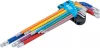 BGS technic Sada kľúčov typu L | Viacfarebné | extra dlhé | T-Star (pre Torx) s guľovou hlavou T10 - T50 | 9 ks. (74468)