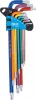 BGS technic Sada kľúčov typu L | Viacfarebné | extra dlhé | T-Star (pre Torx) s guľovou hlavou T10 - T50 | 9 ks. (74468)